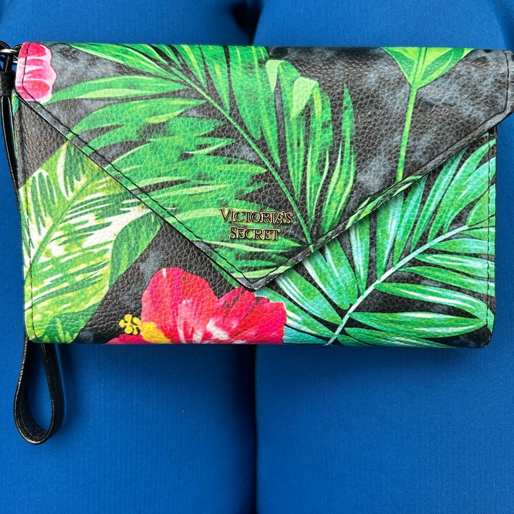 Victorias Secret Supermodel TROPICAL Flower PHONE Wallet Wristlet Summer spring